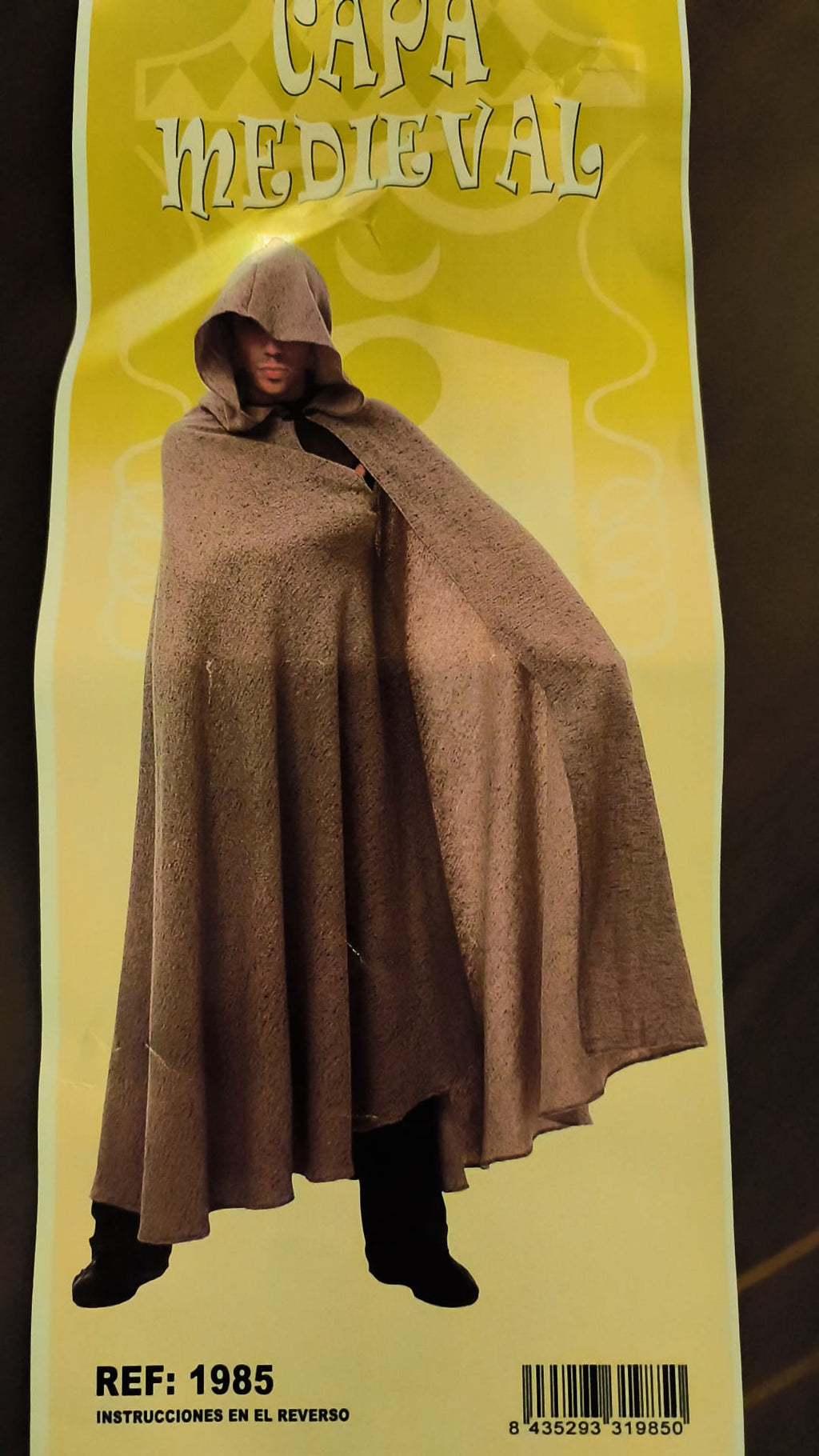 Disfraz Capa Deluxe- Marron Oscura-Beige-verde