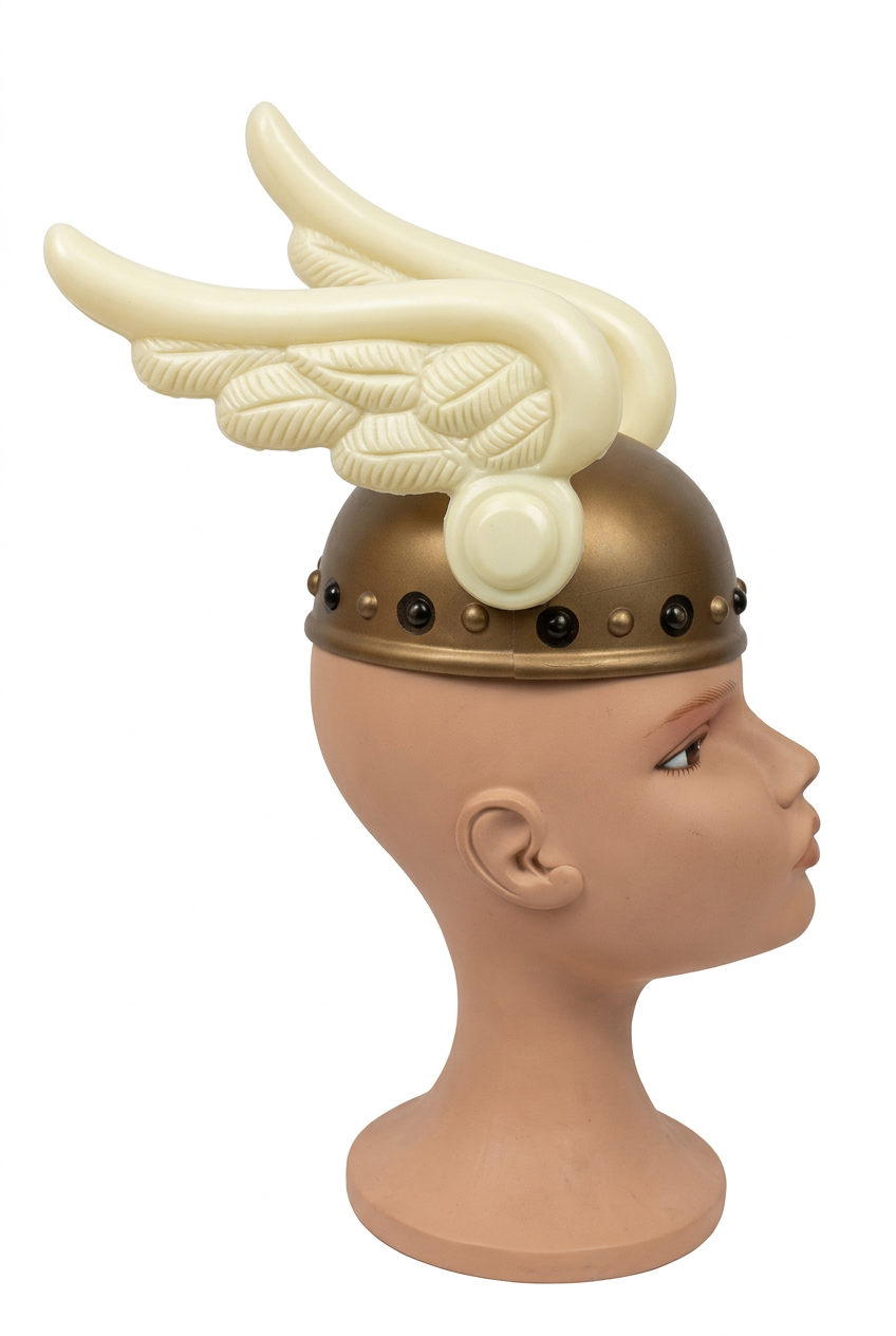 Casco Dorado con Alas para Disfraz Romano y Griego