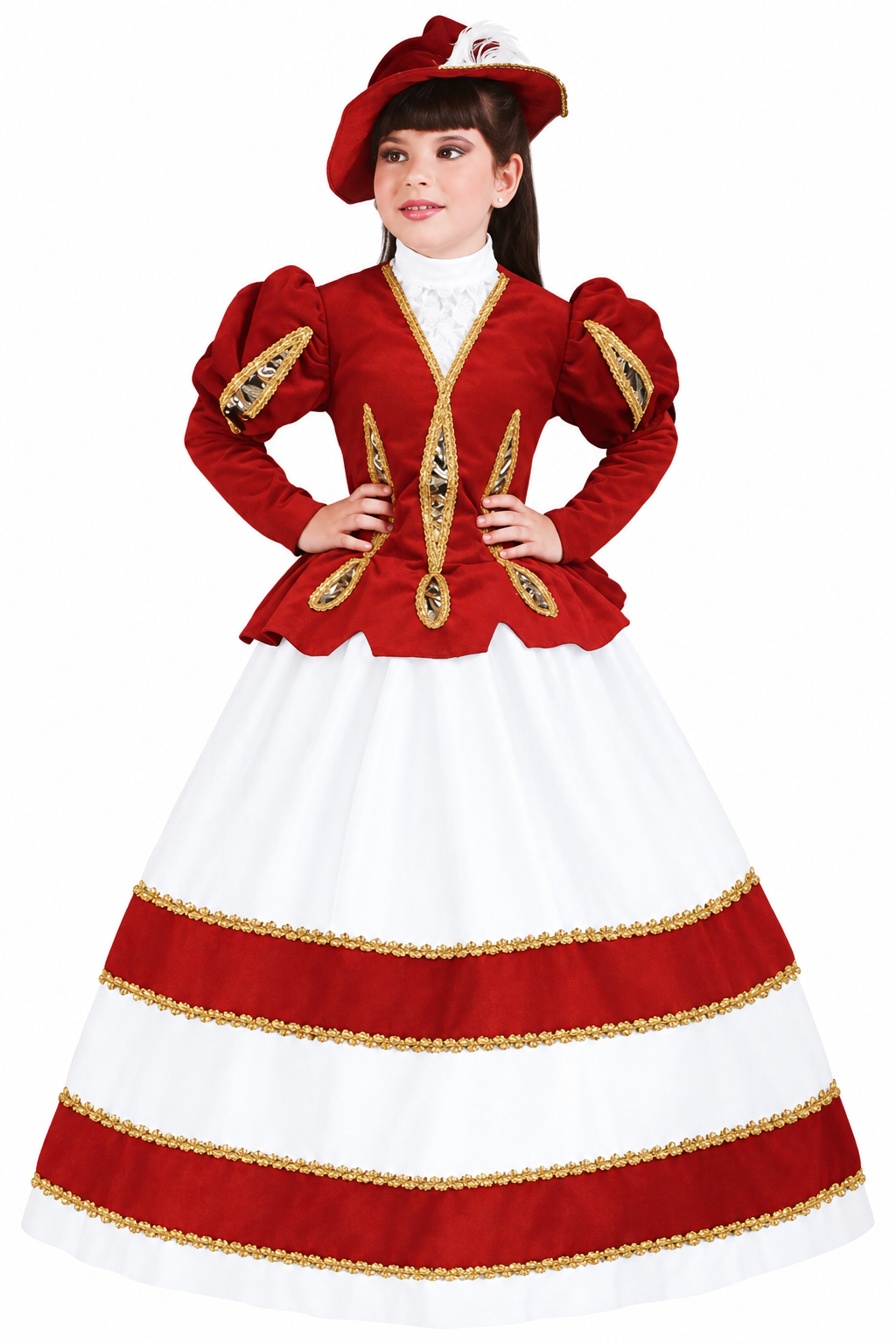 Disfraz Lady Guillermina Época Infantil – Traje De Dama Antigua Para Niña
