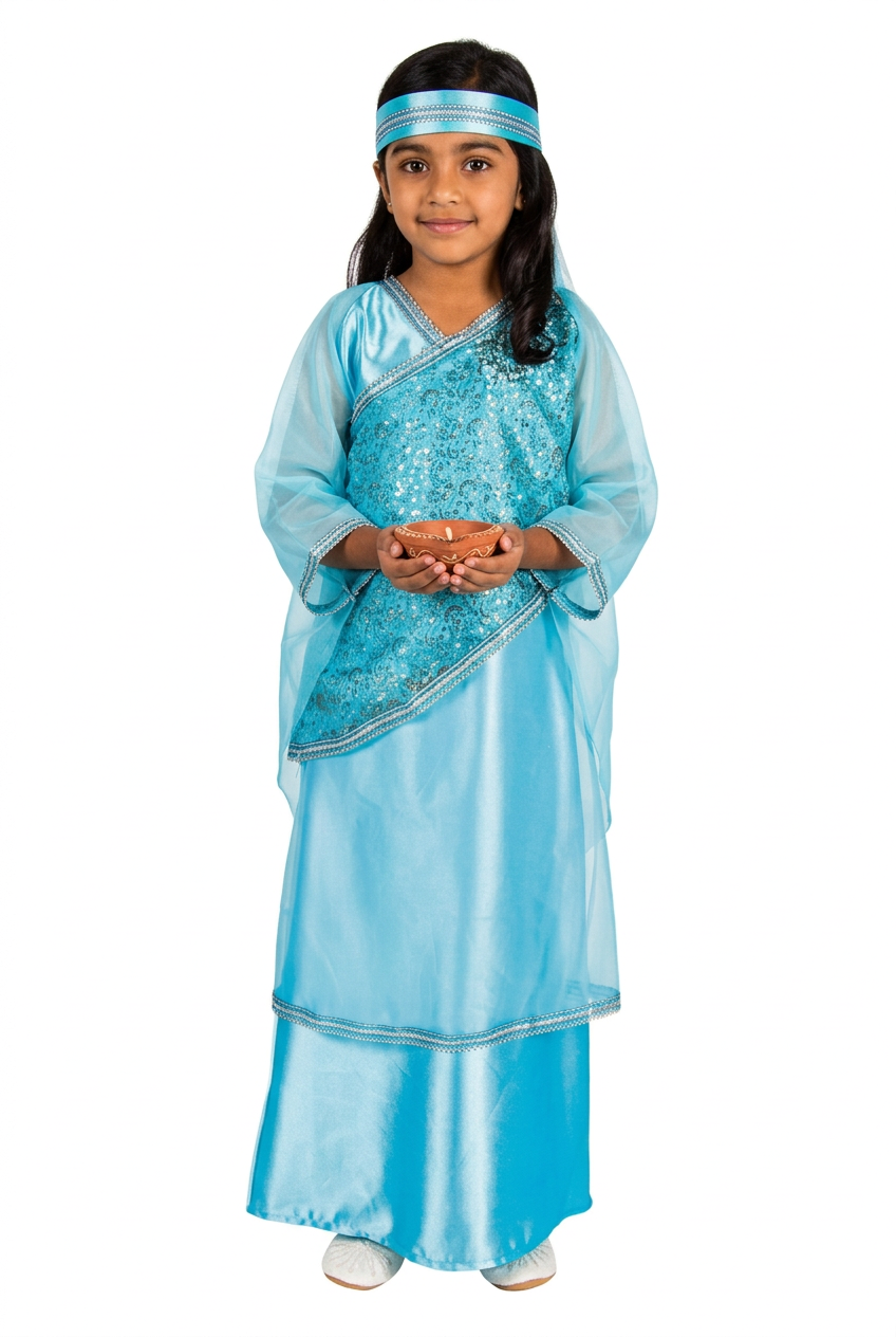 Disfraz Delhi Infantil — Traje Tradicional Indio para Niña