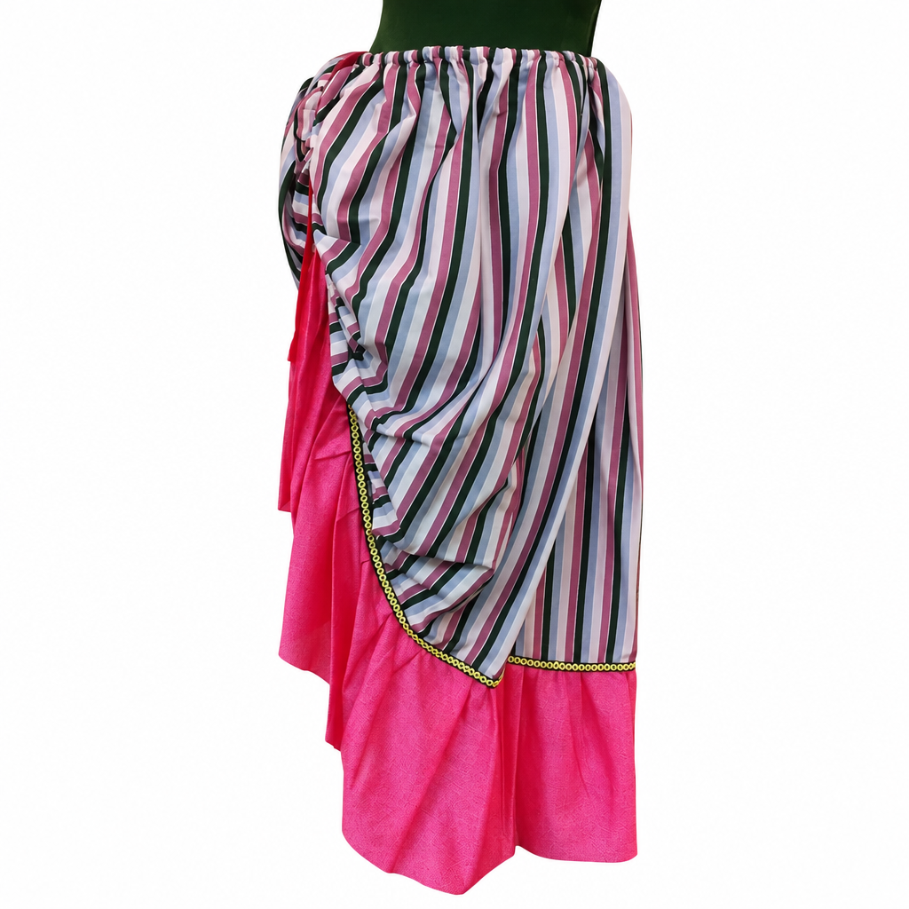 Handmade Pink Striped Medieval Skirt