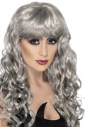 Peluca Siren Gris Rizada – Smiffy's Halloween