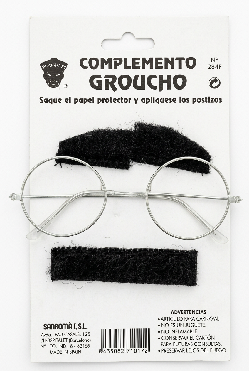 Groucho Glasses Eyebrows and Moustache Set – Sanromà