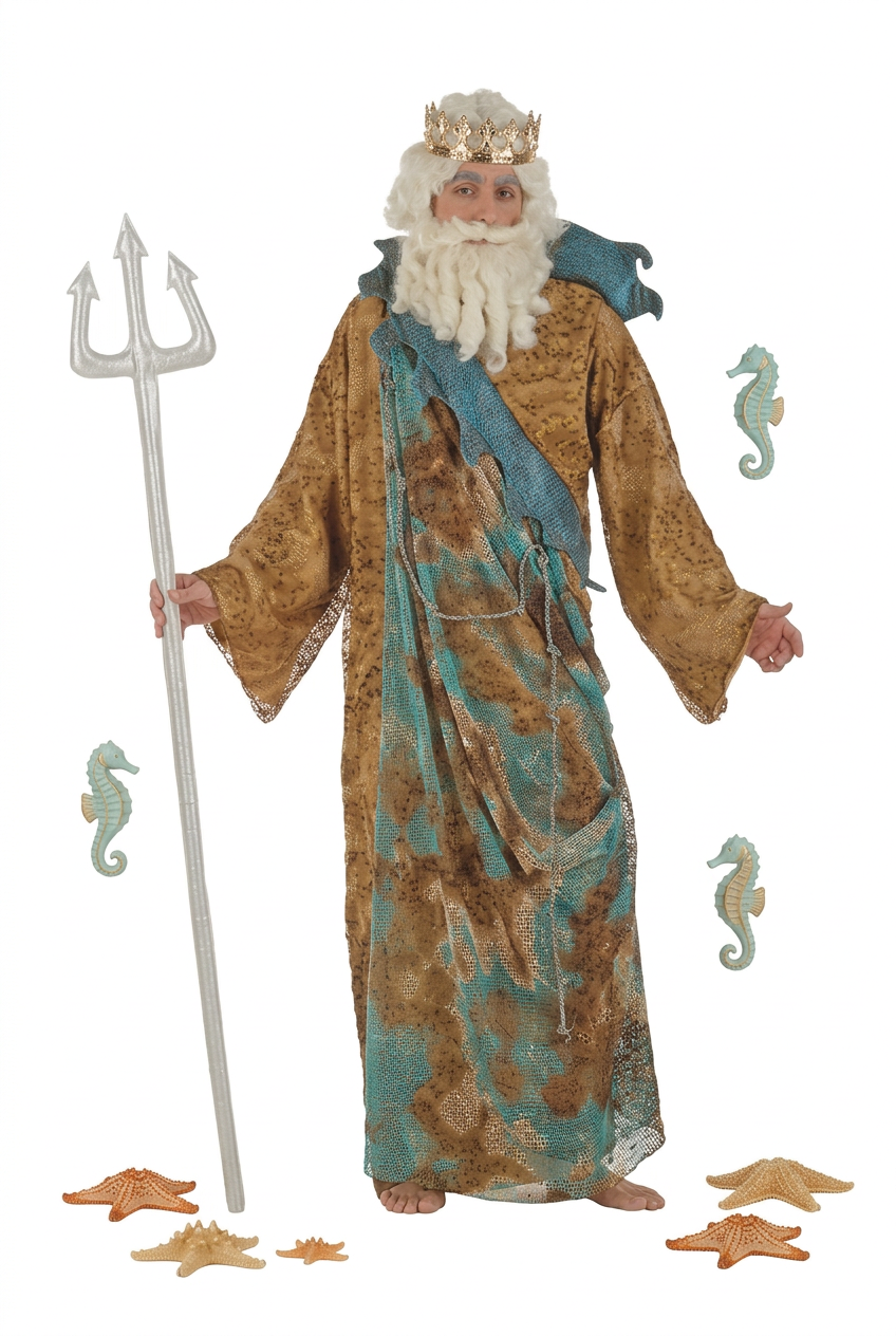 Adult Neptune Costume - Mythological God of the Sea Outfit