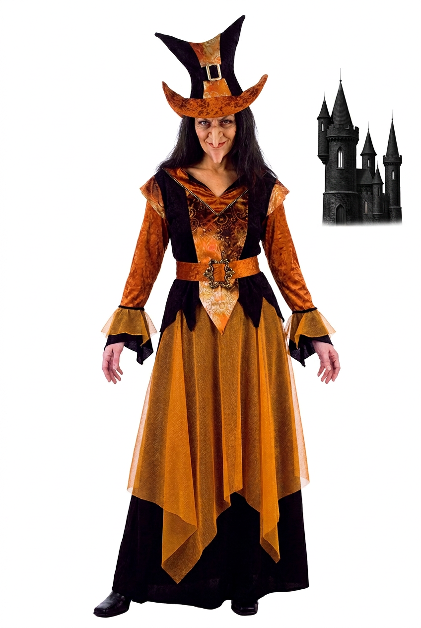 Disfraz de Bruja Natacha Adulta Halloween Elegante