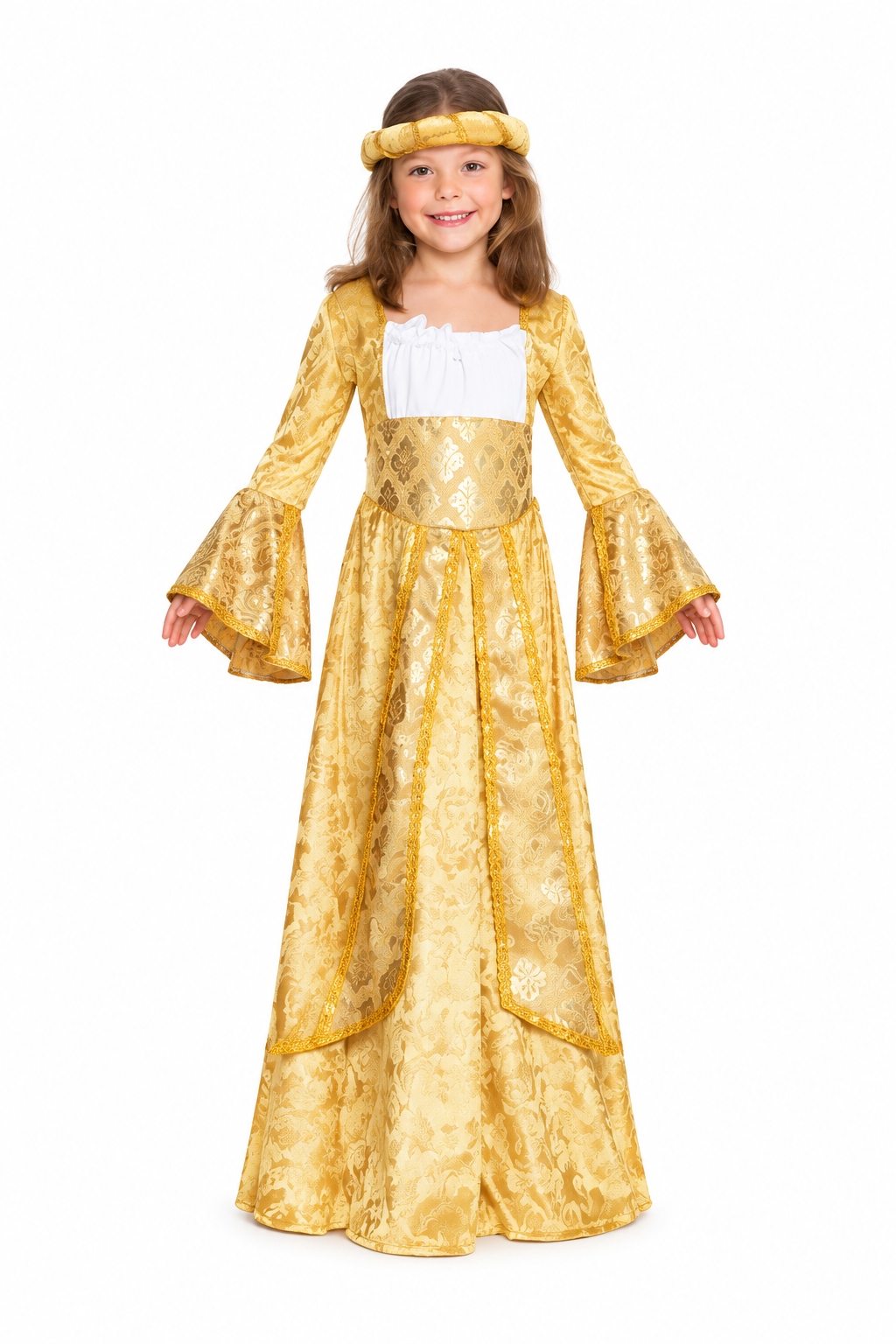 Child Golden Medieval Lady Costume
