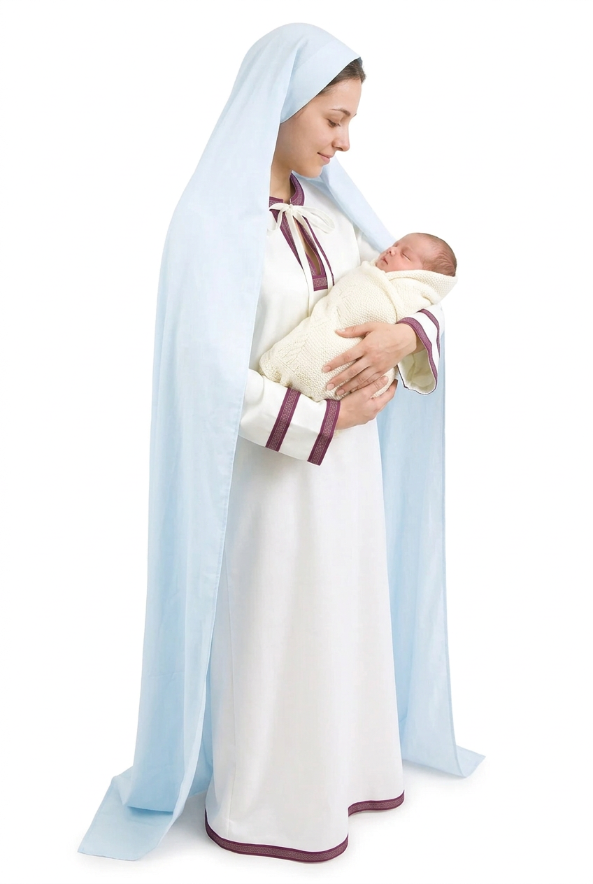 Disfraz Virgen María Dolores Adulto – Traje Bíblico Religioso