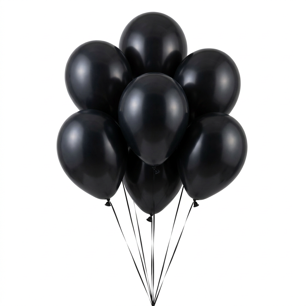Globos Latex Negro Perla