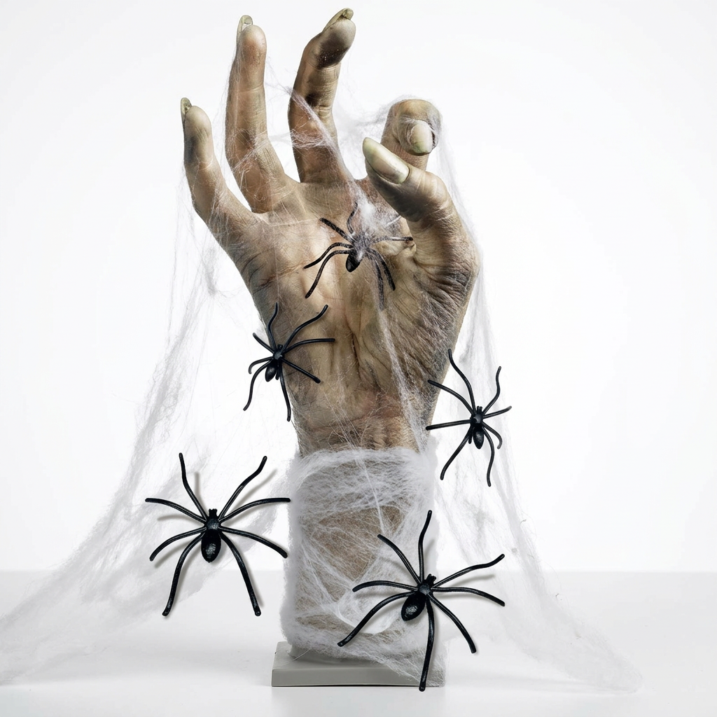 Telaraña Decorativa 500 g con Arañas — Decoración Halloween