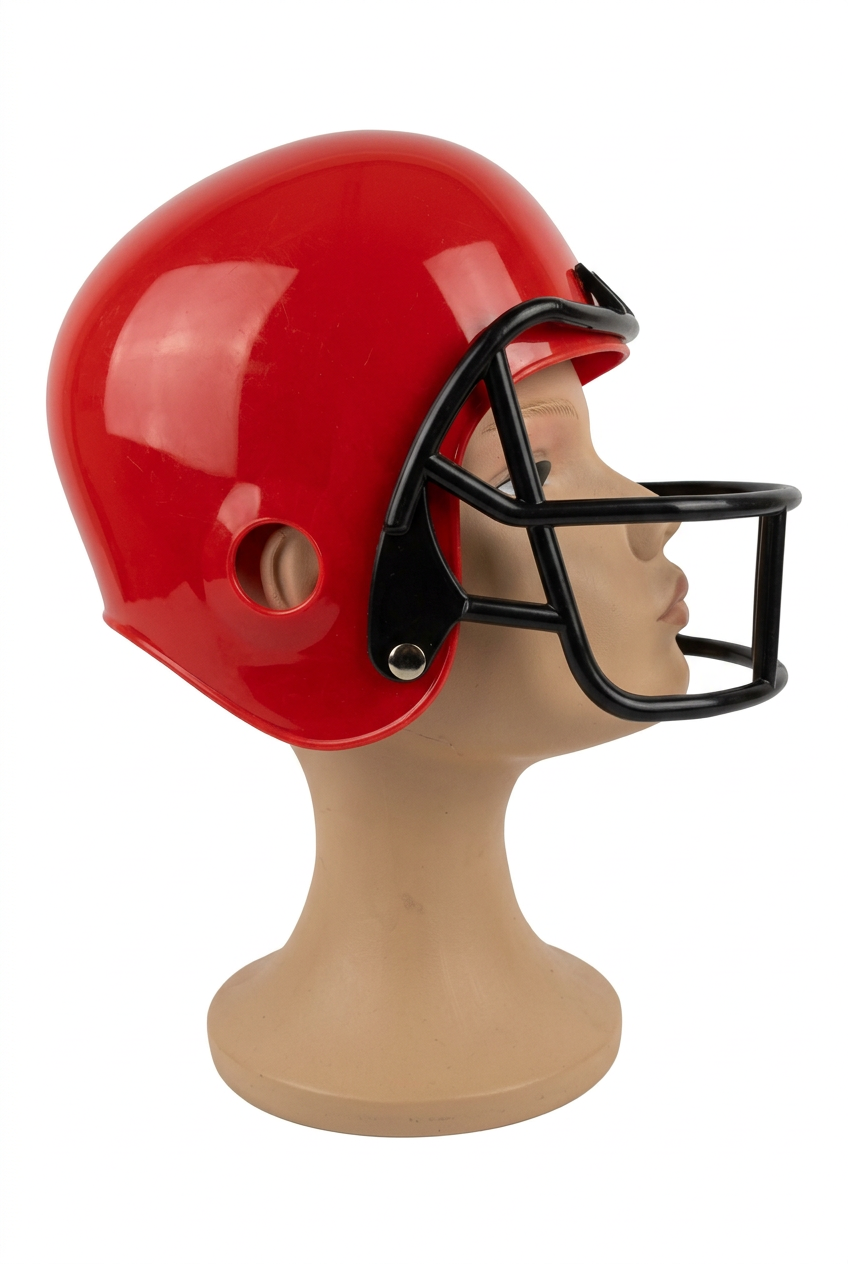Casco Fútbol Americano Rojo para Disfraz