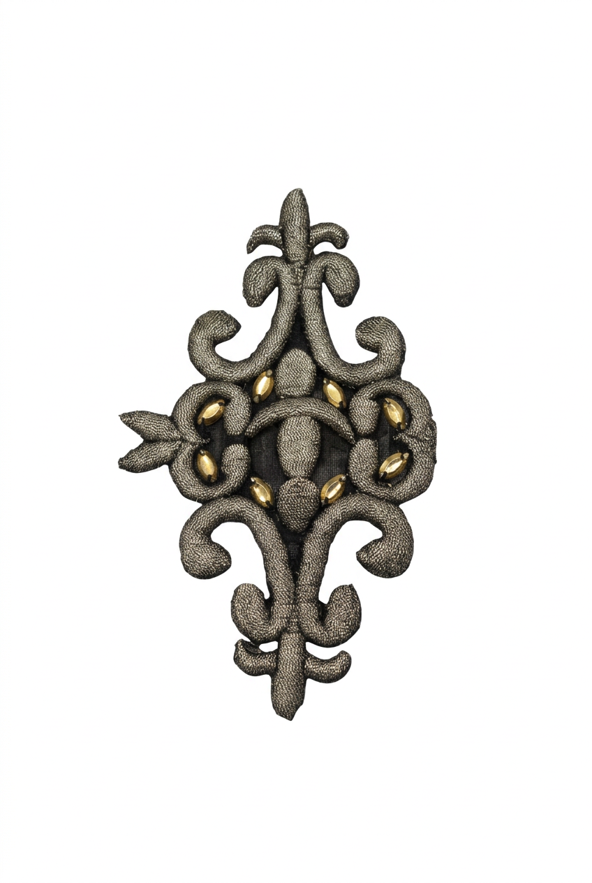 Aplíque Bordado Flor de Lis – Pasamanería para Disfraz Medieval
