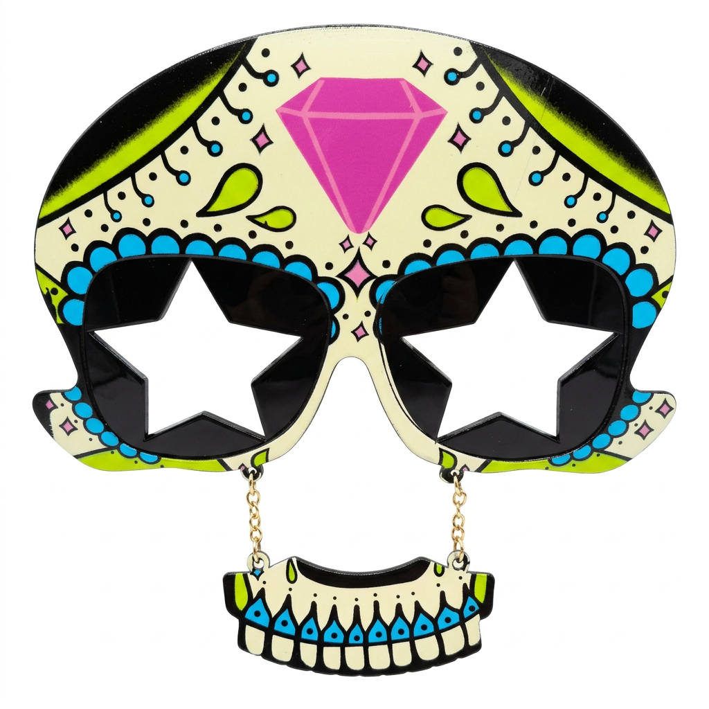 Gafas Calavera Mexicana Día de los Muertos para Disfraz