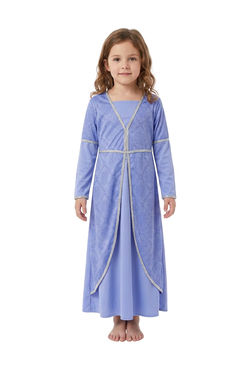 Kids' Blue Medieval Princess Costume