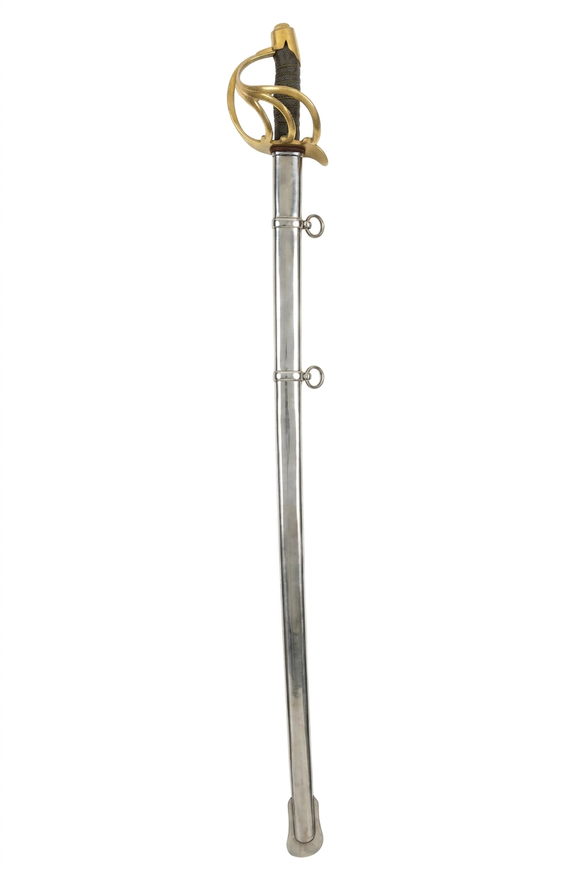 Sable de Caballería con Guarda Dorada Réplica Decorativa 97 cm