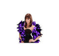 Boa de Plumas Negro y Lila 107 cm