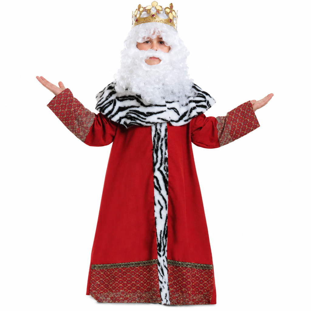 Disfraz Rey Melchor Infantil con fondo blanco