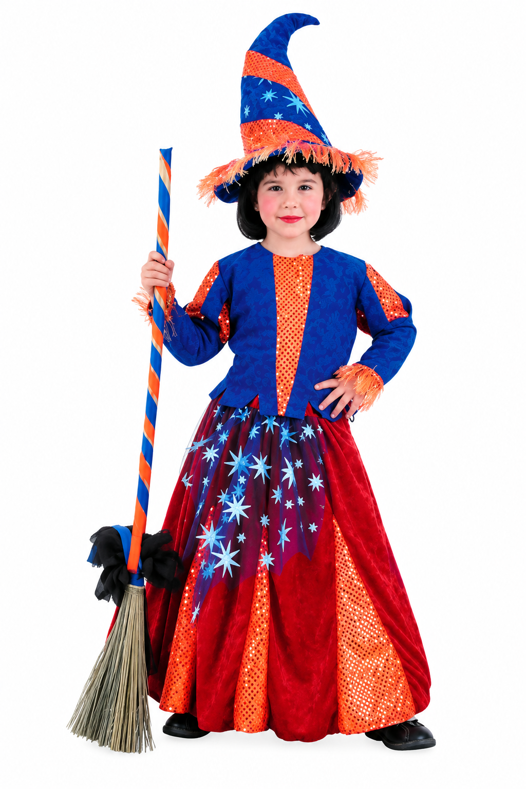 Disfraz Bruja Caldera Oro Niña