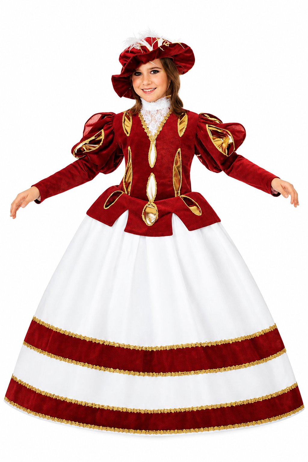 Disfraz Lady Guillermina Época Infantil – Traje De Dama Antigua Para Niña