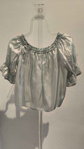 Camisa Medieval Plateada con Pasamanería