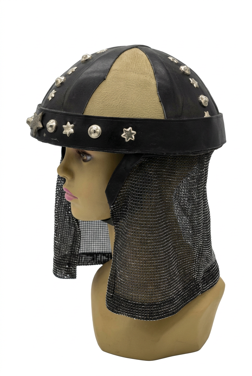 Casco Medieval con Cota de Malla