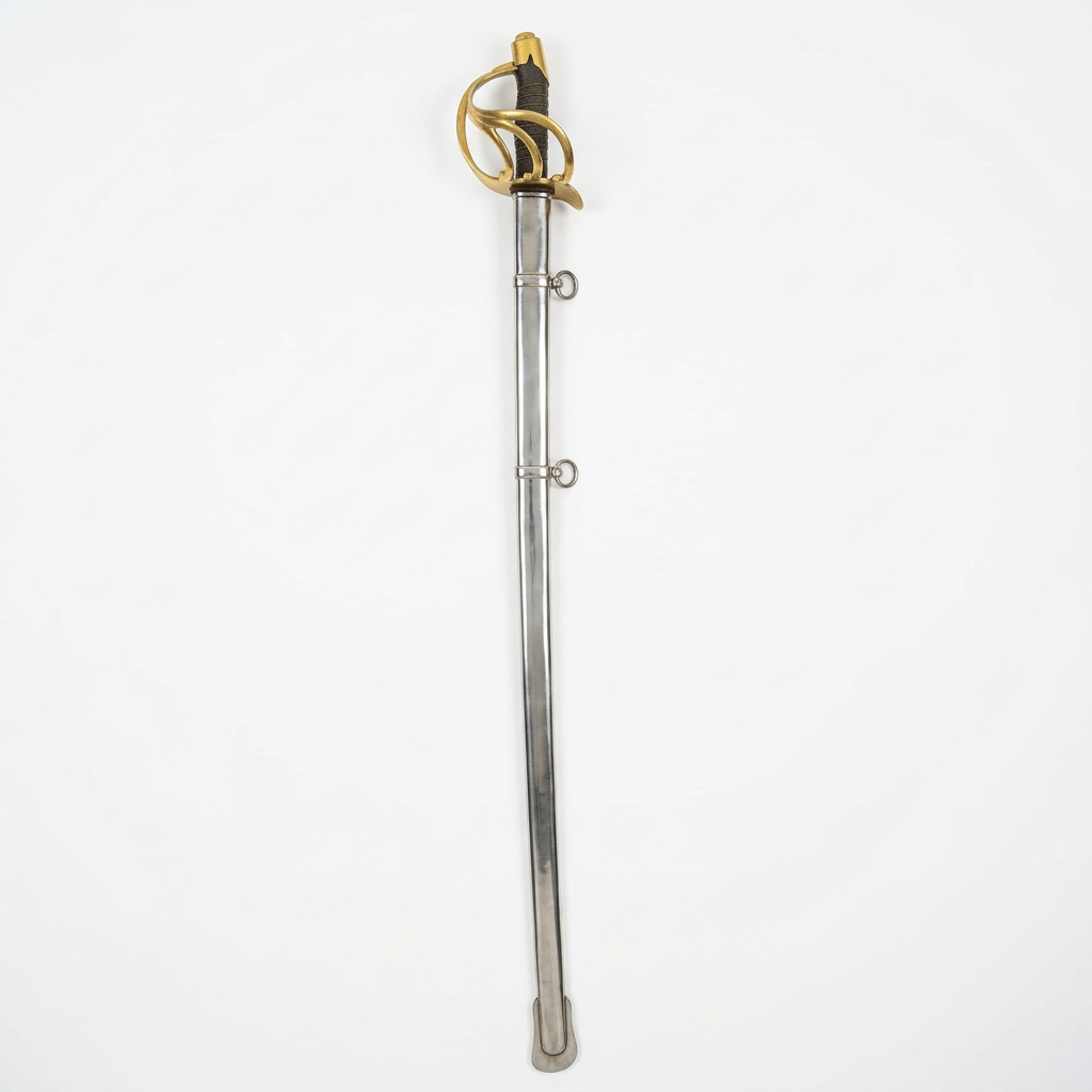 Sable de Caballería con Guarda Dorada Réplica Decorativa 97 cm