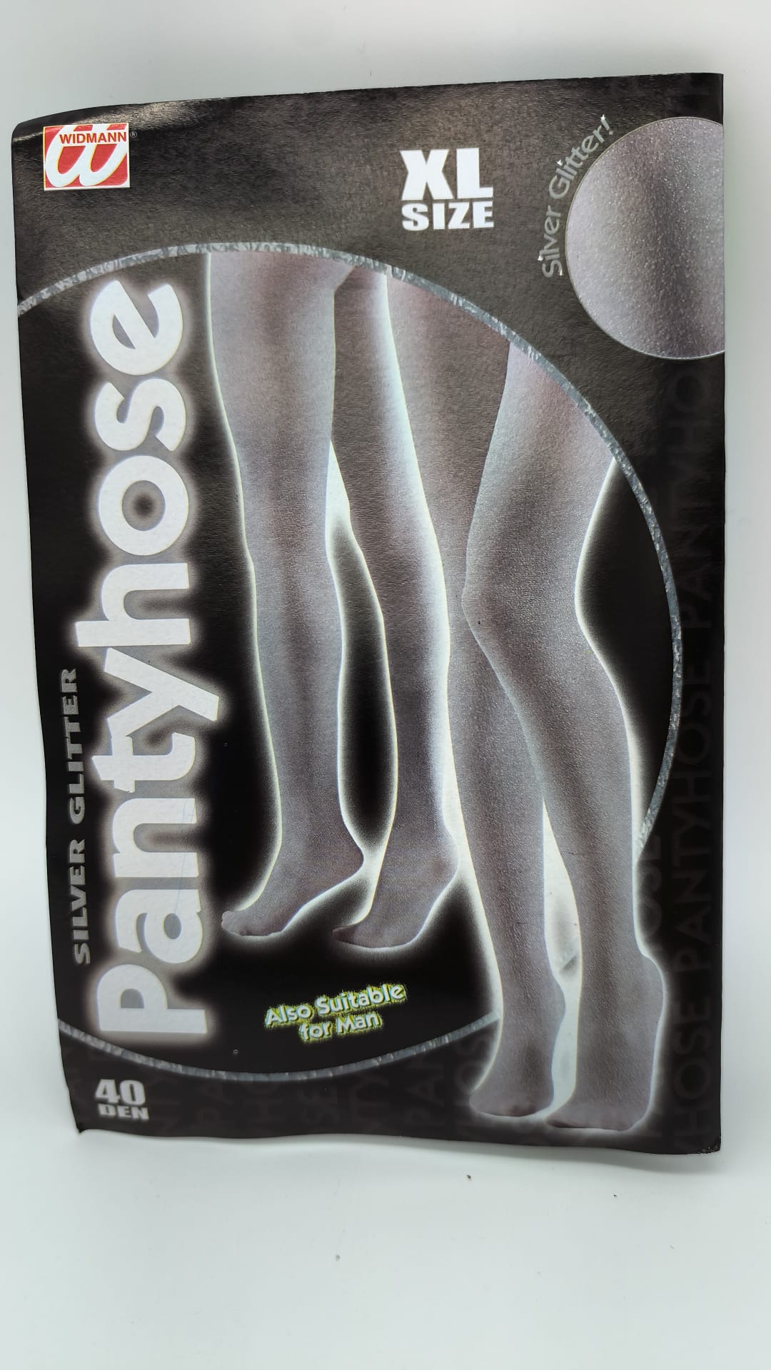 Medias Plateadas con Purpurina XL – Widmann