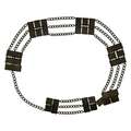 Cinturón de Cadena Doble con Placas Metálicas – Accesorio Disfraz Medieval