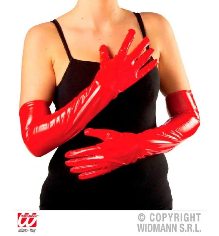 Red Vinyl Gloves