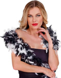 Boa de Plumas Negra y Blanca