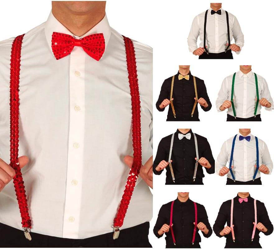 Red Sequin Suspenders